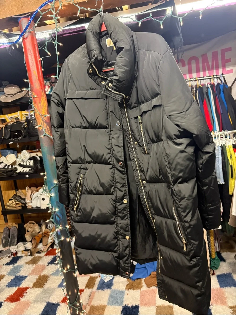 Michael Kors Black Puffer Coat ( LONG)